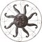 Transpac 36" Brown Metal Sun Face Wall Decor, Copper Finish, Indoor Decorative Sculpture, 36x36x0.25in, Spring Wall Art